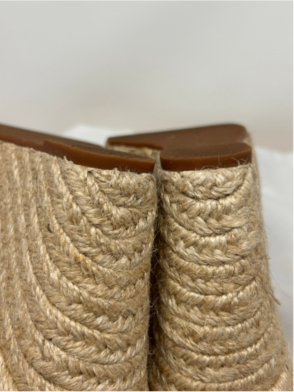 Dolce Vita Braided Espadrille Wedge Sandals Tan Leather Ankle Strap 8 - Picture 7 of 10